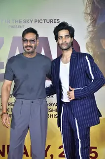 Ajay Devgn and Aaman Devgan grace the premiere of Azaad