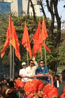 Dinesh Vijan, Laxman Utekar and Vicky Kaushal grace at the trailer launch of Chhaava