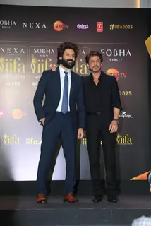 Shah Rukh Khan and Kartik Aaryan snapped at the 25th IIFA Awards press conference
