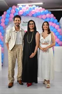 Sonali Kulkarni, Abhay Mahajan and Shweta Basu Prasad snapped promoting their upcoming series Oops Ab Kya?
