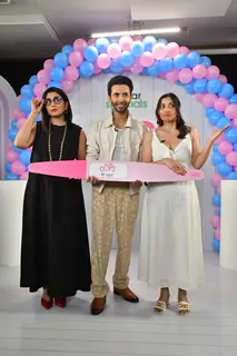 Sonali Kulkarni, Abhay Mahajan and Shweta Basu Prasad snapped promoting their upcoming series Oops Ab Kya?