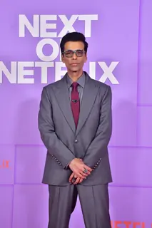 Karan Johar Grace The Red Carpet of Next on Netflix slate launch 2025 Event