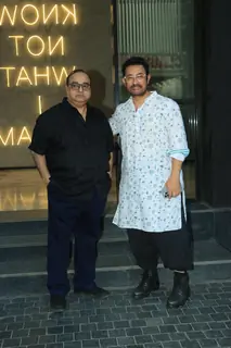Aamir Khan and Rajkumar Santoshi snapped at the special screening of Loveyapa