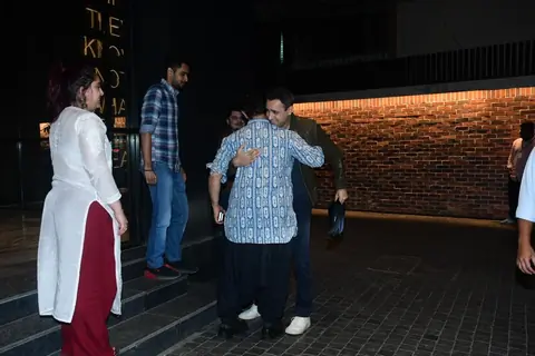 Aamir Khan and Imran Khan snapped at the special screening of Loveyapa at Excel Entertainment’s office