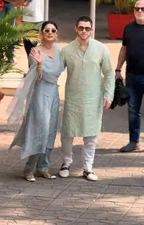 Priyanka Chopra and Nick Jonas snapped in traditional attire 
