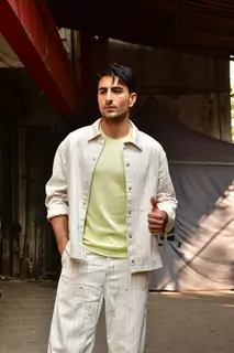 Ibrahim Ali Khan snapped promoting Nadaaniyan