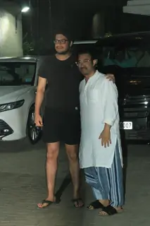 Aamir Khan and Junaid Khan snapped in the city