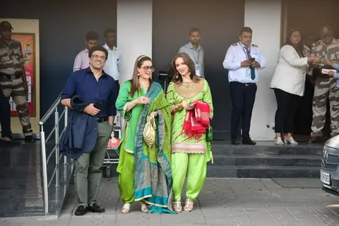 Samir Soni, Neelam Kothari and Seema Sajdeh snapped at Kalina Airport
