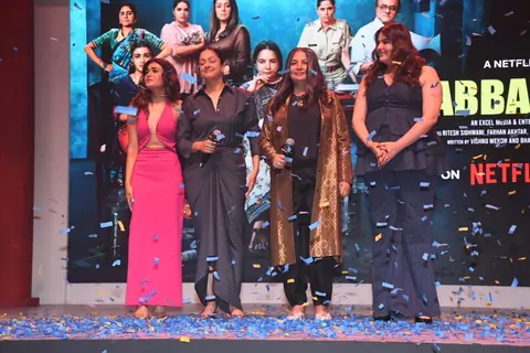 Shabana Azmi, Anjali Anand, Shalini Pandey and Jyotika attend the trailer launch of Netflix series Dabba Cartel