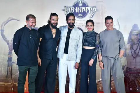 Akshay Kumar, Madhoo, Arpit Ranka and Vishnu Manchu snapped at Kannappa teaser launch