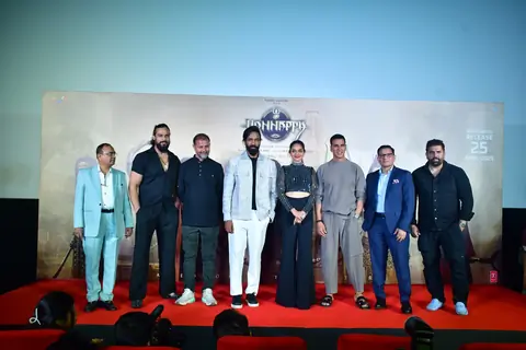 Akshay Kumar, Madhoo, Arpit Ranka and Vishnu Manchu snapped at Kannappa teaser launch