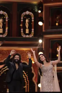 Katrina Kaif and Kartik Aaryan perform at the IIFA Awards 2025