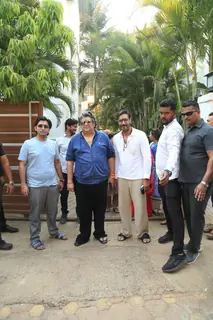 Ajay Devgn and Bharat M snapped in the city