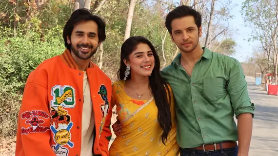 Randeep Rai, Adrija Roy and Shivam Khajuria  snapped shooting on the sets Anupamaa 