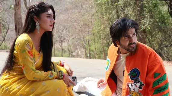 Randeep Rai and Adrija Roy  snapped shooting on the sets Anupamaa 