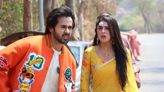 Randeep Rai and Adrija Roy  snapped shooting on the sets Anupamaa 