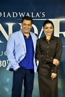 Salman Khan and Rashmika Mandanna attend Sikandar trailer launch