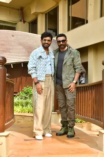 Sunny Deol and Vineet Kumar Singh snapped promoting their upcoming film Jaat