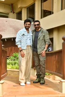 Sunny Deol and Vineet Kumar Singh snapped promoting their upcoming film Jaat
