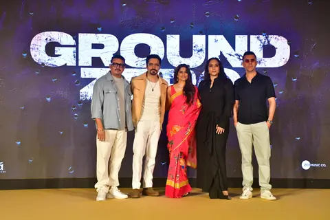 Emraan Hashmi and Sai Tamhankar snapped at the trailer launch of 'Ground Zero'