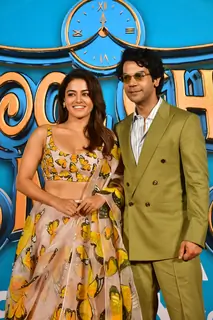 Rajkummar Rao and Wamiqa Gabbi  snapped at the trailer launch of 'Bhool Chuk Maaf'