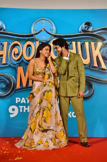 Rajkummar Rao and Wamiqa Gabbi  snapped at the trailer launch of 'Bhool Chuk Maaf'
