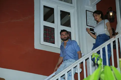 Kim Sharma and Orry snapped in the city
