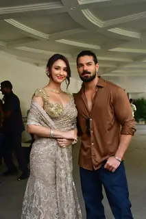 Sooraj Pancholi and Akanksha Sharma snapped promoting Kesari Veer