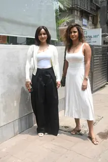 Neha Sharma and Aisha Sharma  snapped in Bandra 