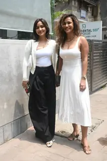 Neha Sharma and Aisha Sharma  snapped in Bandra 