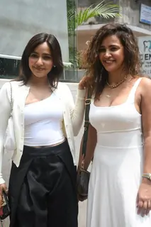 Neha Sharma and Aisha Sharma  snapped in Bandra 