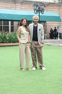 Harbhajan Singh and Geeta Basra snapped introducing their new show 'Who’s The Boss'!