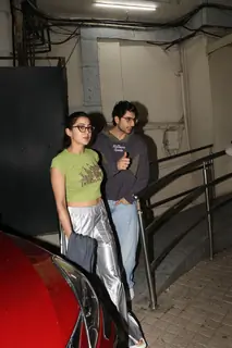 Ibrahim Ali Khan and Sara Ali Khan spotted at Juhu Pvr