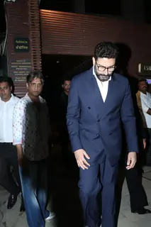 Abhishek Bachchan attend wedding reception of fitness trainer Prashant Sawant