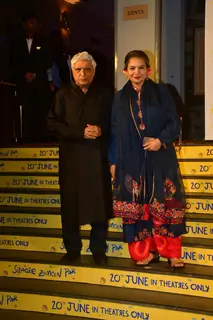 Shabana Azmi and Javed Akhtar snapped at the screening of 'Sitaare Zameen Par'