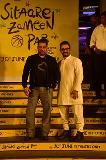 Salman Khan and Aamir Khan snapped at the screening of 'Sitaare Zameen Par'
