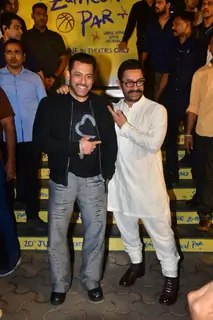 Salman Khan and Aamir Khan snapped at the screening of 'Sitaare Zameen Par'