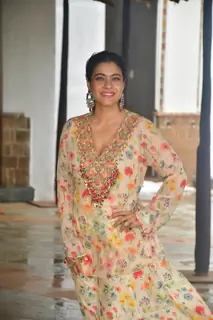 Kajol snapped promoting her film Maa