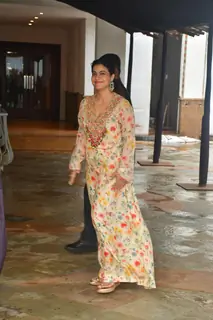 Kajol snapped promoting her film Maa