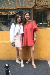 Neha Sharma and Aisha Sharma  snapped outside restaurant in Bandra