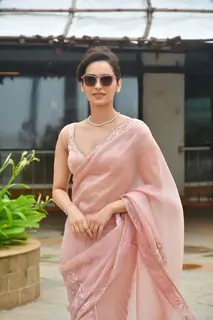 Manushi Chhillar  snapped promoting their film Maalik