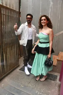 Sanya Malhotra and Aparshakti Khurana snapped in Khar