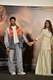 Siddhant Chaturvedi and Triptii Dimri  snapped the trailer launch of Dhadak 2