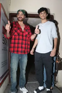 Sanjay Kapoor spotted with son Jahaan at Juhu PVR