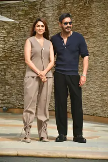 Ajay Devgn and Mrunal Thakur snapped promoting Son of Sardaar 2