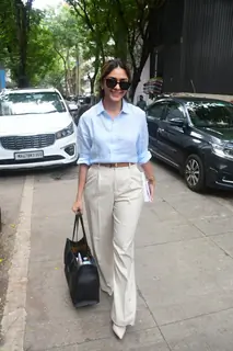 Mrunal Thakur spotted outside cafe in Bandra