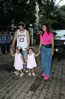 Debina Bonnerjee Choudhary and Gurmeet Choudhary snapped attending Mahi Vij and Jay Bhanushali’s daughter Tara’s birthday party