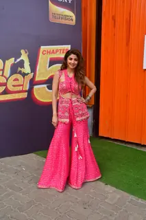 Shilpa Shetty snapped on the sets of SUPER DANCER 5