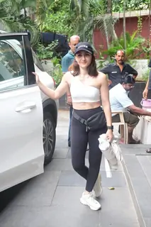 Soha Ali Khan spotted outside gym in Santacruz