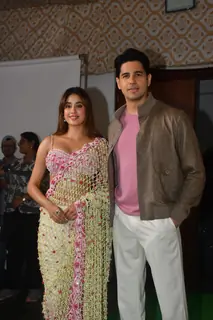 Sidharth Malhotra and Janhvi Kapoor snapped promoting their upcoming fim Param Sundari on the sets The Kapil Sharma Show
